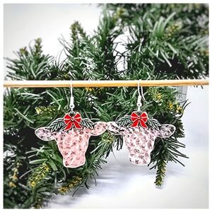Hippie | Christmas Cow Dangle Earrings New!